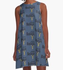 Anne Boleyn 'Team Boleyn' slogan with B necklace A-Line Dress