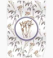 Ornamental grass pattern Poster