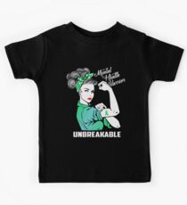 Mental Health Warrior Unbreakable Kids Tee