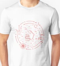Wissenschaftliche, Bildungselemente. Slim Fit T-Shirt