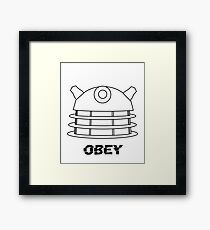 Dalek - Obey Framed Print