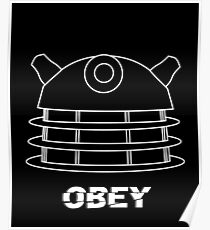 Dalek - Obey (White) Poster