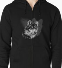 Wolf Shadows Zipped Hoodie