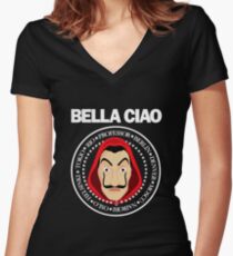 La casa de Papel Women's Fitted V-Neck T-Shirt
