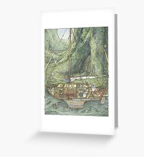Cutaway of Dustys Boat Greeting Card