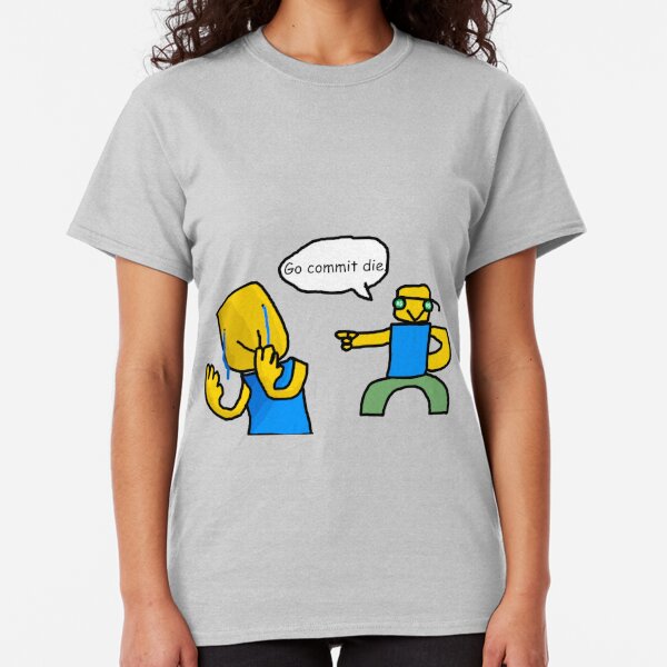 Roblox Funny Moments T Shirts Redbubble - roblox oof shirt roblox free jailbreak