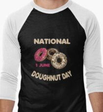 National Doughnut Day 1 June 2018 Baseball ¾ Sleeve T-Shirt