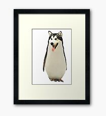 Husky Penguin Framed Print