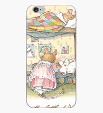 Lady Woodmouse gets the little mice into bed iPhone Case