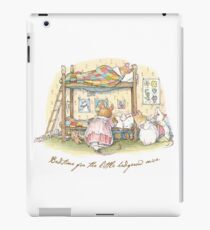 Lady Woodmouse gets the little mice into bed iPad Case/Skin