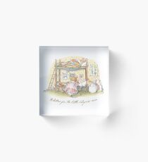 Lady Woodmouse gets the little mice into bed Acrylic Block
