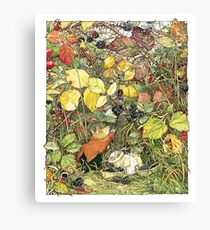 Blackberry picking Canvas Print