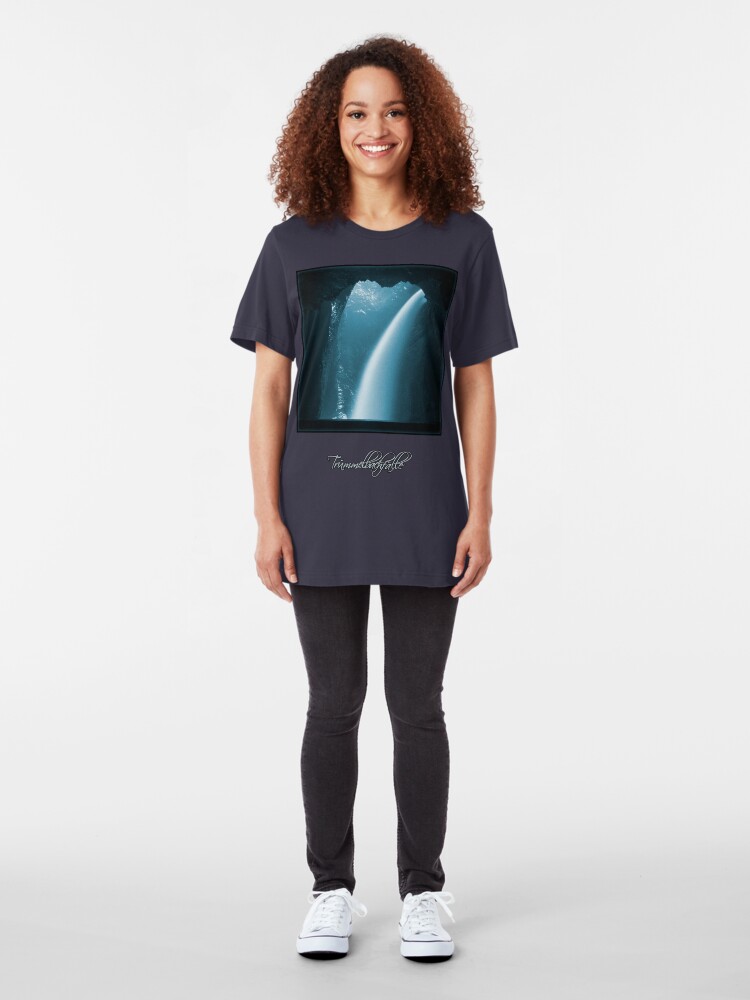 Alternate view of Trümmelbachfälle: cyan 2 (T-Shirt) Slim Fit T-Shirt