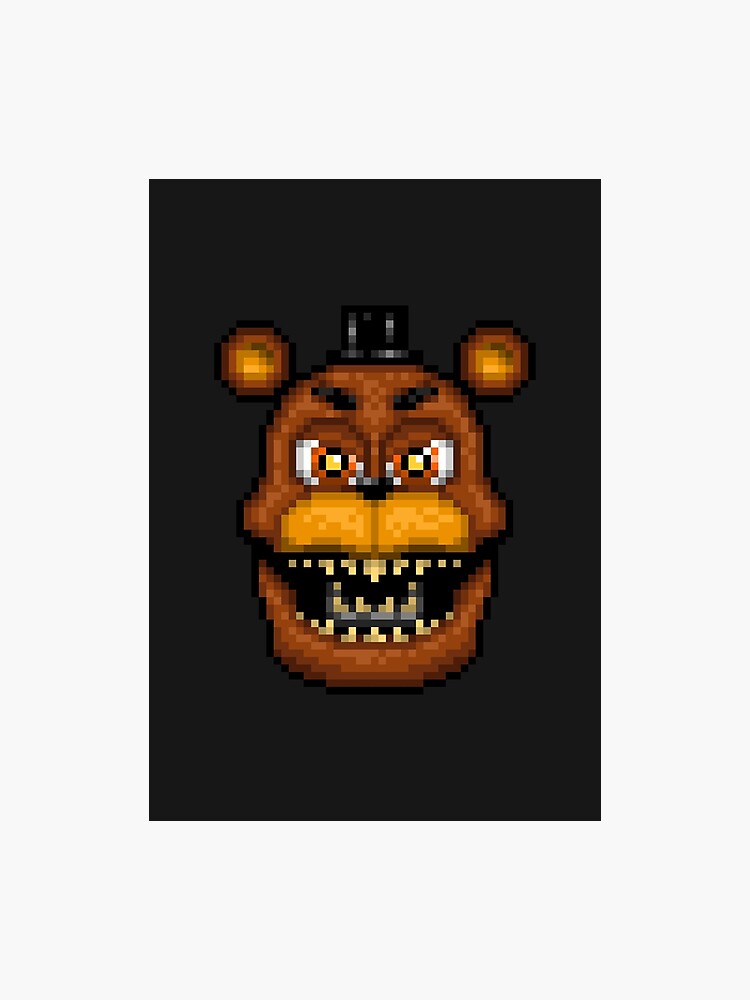 Adventure Nightmare Freddy Fnaf World Pixel Art Photographic Print - 