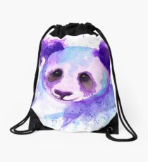 Purple Panda Passion Drawstring Bag