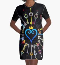 Kingdom Hearts Keyblades Graphic T-Shirt Dress