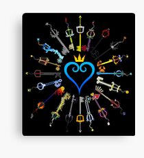 Kingdom Hearts Schlüsselschwerter Leinwanddruck