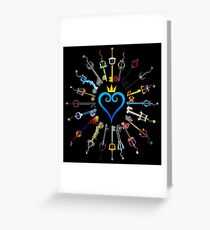 Kingdom Hearts Keyblades Greeting Card