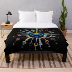 Kingdom Hearts Schlüsselschwerter Fleecedecke