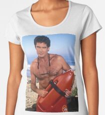 The Hoff - Baywatch Premium Scoop T-Shirt