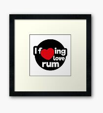 I love rum Framed Print