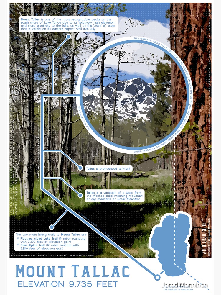 Mount Tallac Infographic by JaredManninen
