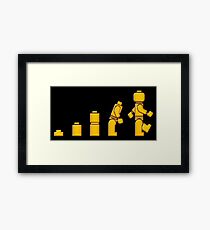 Evolution Of Lego Man Framed Print