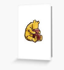 WINNIE THE POOH - Pooh Bear & honey pot Greeting Card