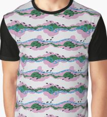 Dreamy Clouds - Pattern // Pale Watermelon Graphic T-Shirt