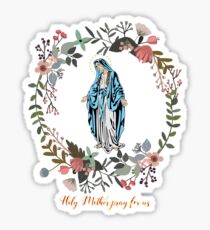 Holy Mary Pray for us Virgin Mary Wall Art Blessed Mother of God Catholic Gift Sticker
