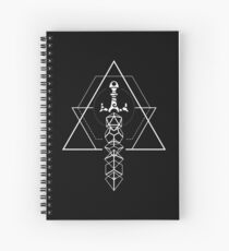 Cuaderno de espiral Espada de dados con símbolos geométricos