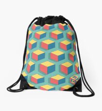 Isometric Cube Drawstring Bag