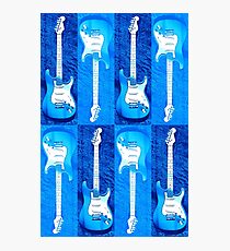 Blue Stratocaster - Electric Guitar #5 Photographic Print