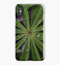 Wet lupin leaf iPhone Case
