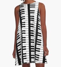 Vertical Multi Piano Keyboard A-Line Dress