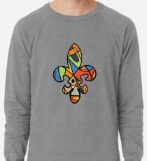New Orleans abstract stained glass Fleur De Lis Lightweight Sweatshirt