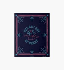 One Cat Shy of Crazy – Hot Pink & Navy Palette Art Board