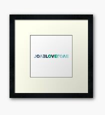 trendy romantic love inscription. valentine's day colourful lettering Framed Print