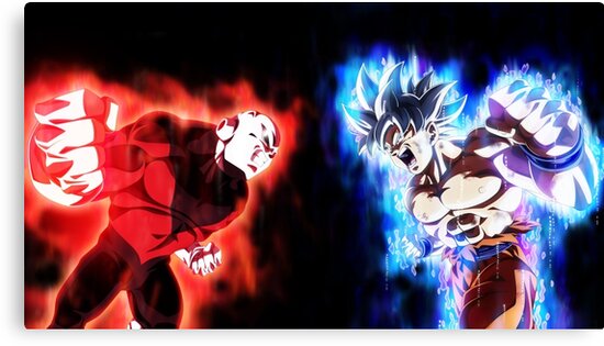 Goku Mastered Ultra Instinct Vs Jiren Full Power Canvas Print By