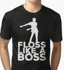 floss like a boss dance t shirt tri blend t shirt - astros fortnite dance