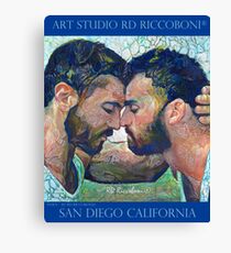 When by artist RD Riccoboni - Gay couple Canvas Print
