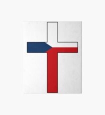 Olympic Czech Republic Flag Cross | Czech Europe CZ Art Board