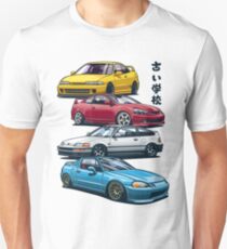 JDM Mix. Civic, CRX, Integra Slim Fit T-Shirt