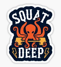 Squat Deep Kraken Sticker