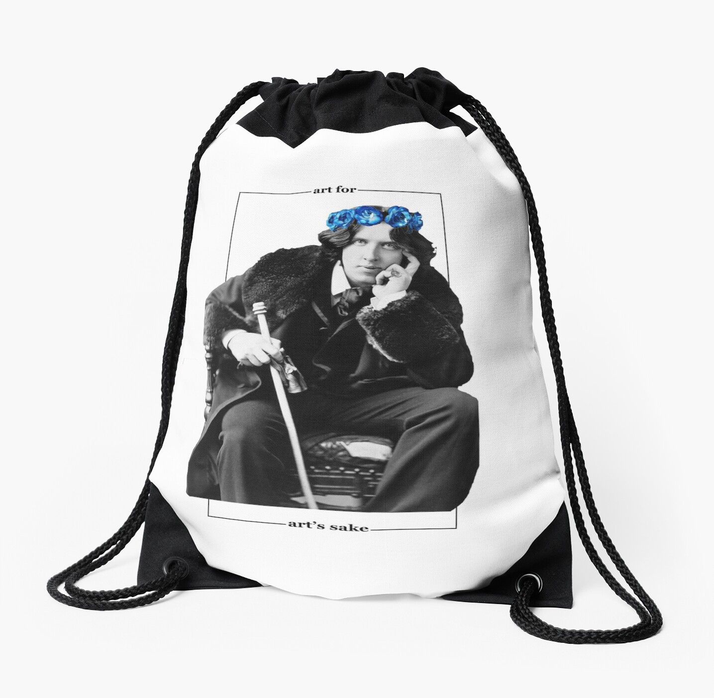 &quot;Art for Art�s Sake Oscar Wilde&quot; Drawstring Bag by