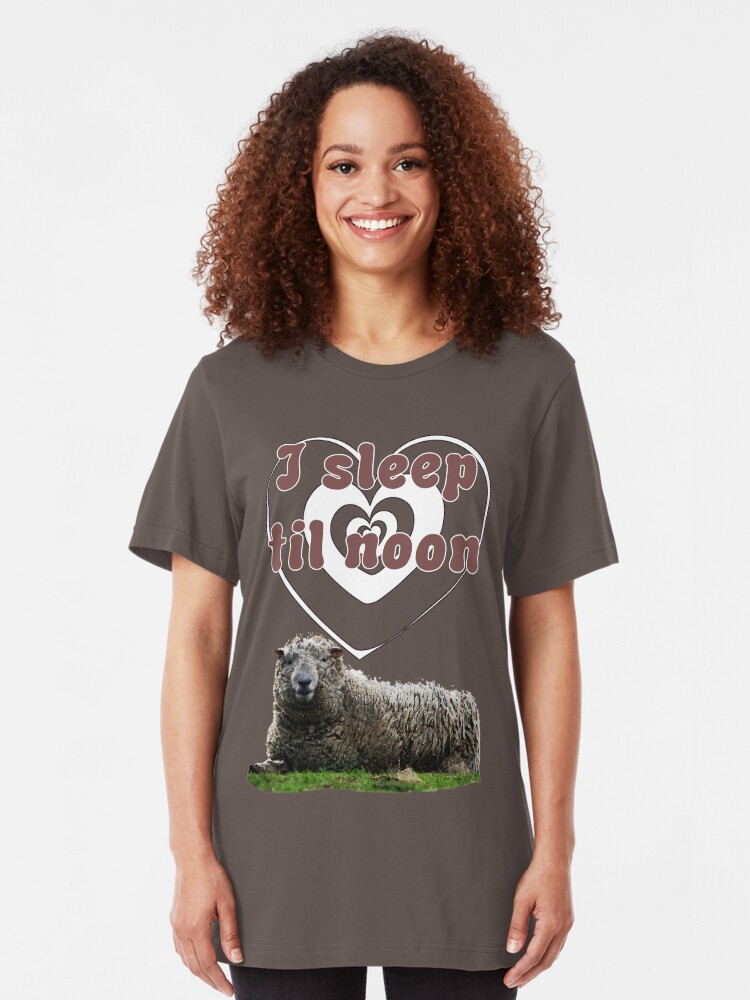 Alternate view of I Sleep Til Noon Slim Fit T-Shirt