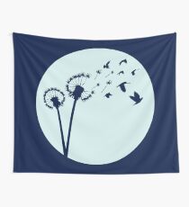 Dandelion Bird Flight Wall Tapestry
