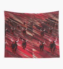 WILD RED BULLS Wall Tapestry