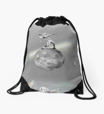 Space Football Drawstring Bag