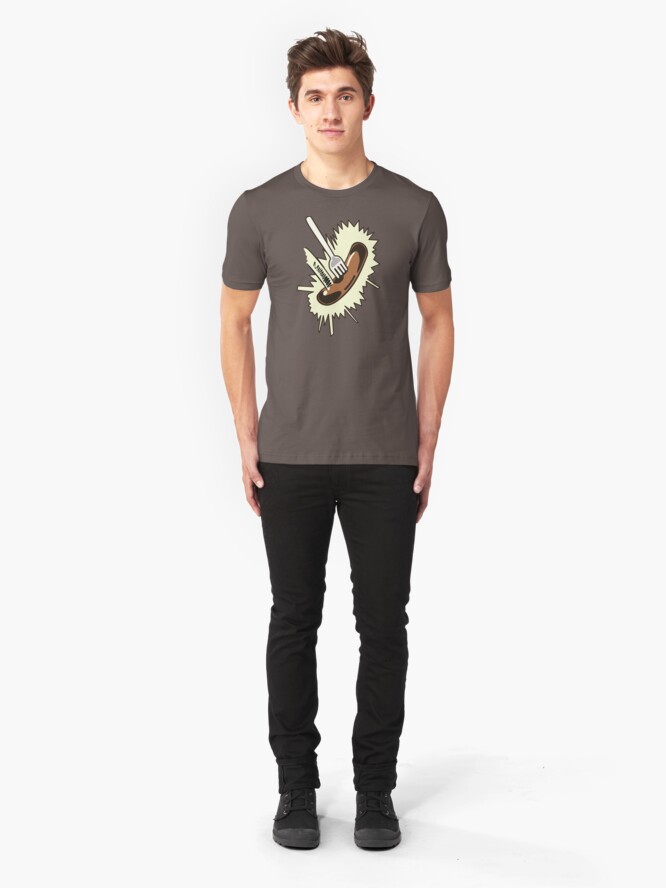 Alternate view of Unexpected Sausage Slim Fit T-Shirt
